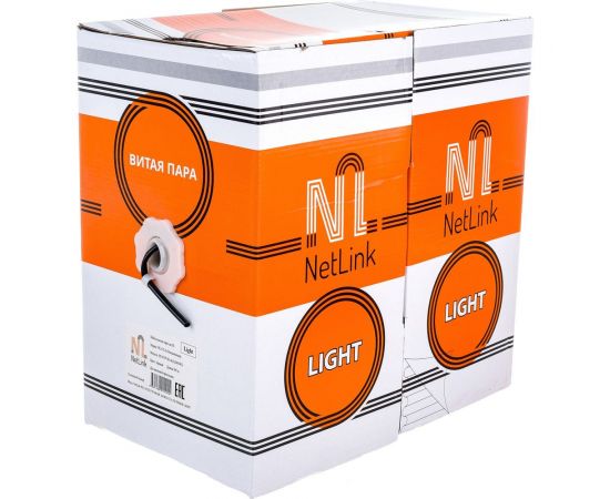Омедненный кабель Netlink NL-CCA FTP 4PR 24 AWG CAT5е 305м внешний УТ-00000565 – изображение 3