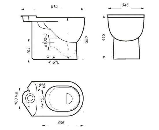 Подвесной унитаз SANITA ATTICA LUXE SL DM 00000055442 – изображение 5