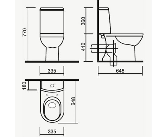 Унитаз-компакт SANITA NEXT LUXE SL DM, с микролифтом 00000055429 – изображение 9