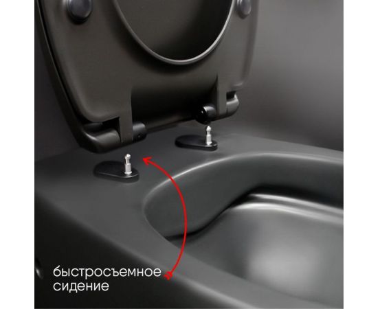 Подвесной унитаз CREO AVIGNON черный матовый COMBO-AV1100MB/AV1001TMB – изображение 10