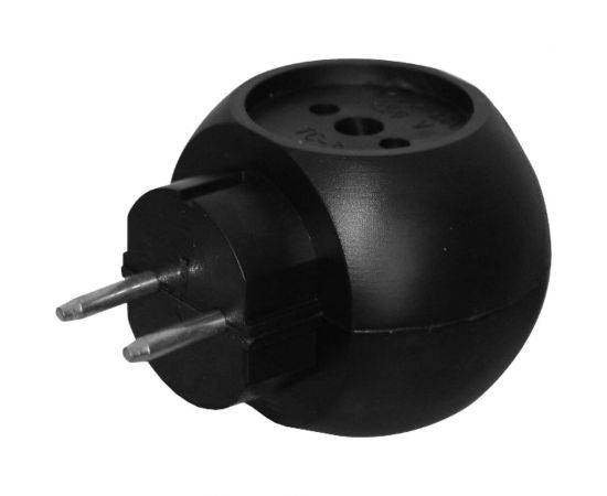 Volsten Si 1/3С-Bl черный куб тройник, разветвитель РВ-043, 16А 13919 