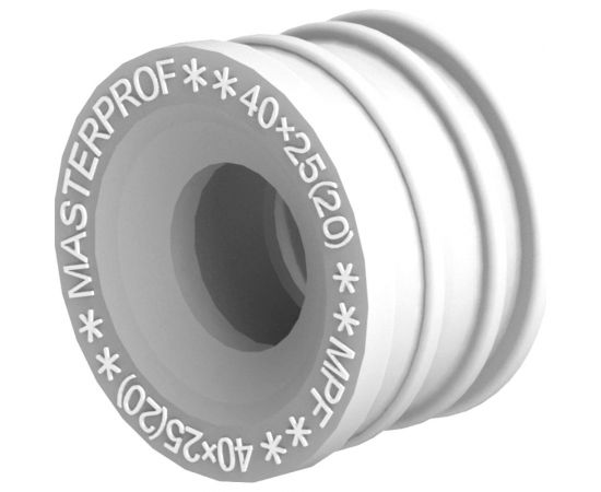 Сантехническая манжета для канализации MPF 40x25, белая, уплотнительная, переходная ИС.131684 