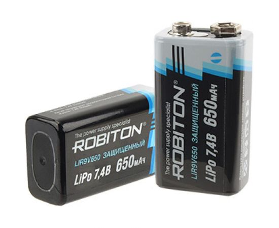 Аккумулятор ROBITON LIR9V650 "Крона" 7.4В 650мАч с защитой 16393 