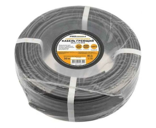 Греющий саморегулирующийся кабель PROCONNECT SRL24-2, неэкранированный, 24 Вт/1 м, 50 м 51-0209 