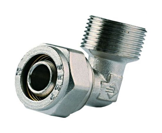 Уголок соединительный (20 мм; 3/4""; цанга-штуцер) для трубопровода Зубр 51409-20-3/4 