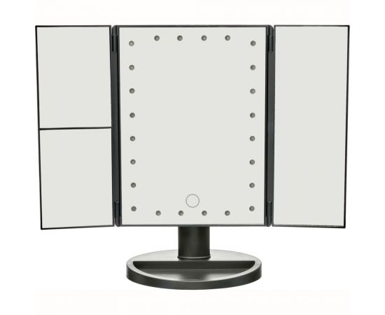 Настольное 3d зеркало с подсветкой и с увеличением BRADEX для макияжа, раскладное, 24 led лампы KZ 1267 – изображение 12