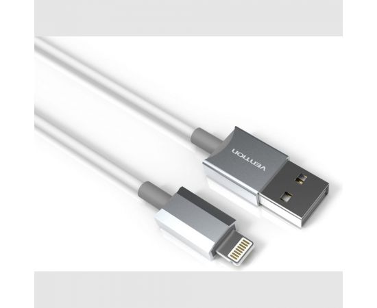 Кабель Vention USB 2.0 AM/Lightning 8M для iPad/iPhone, серебристый VAI-C02-W100 – изображение 2