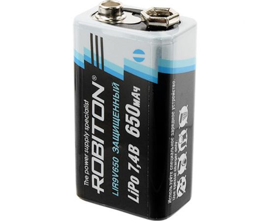 Аккумулятор ROBITON LIR9V650 "Крона" 7.4В 650мАч с защитой 16393 – изображение 2
