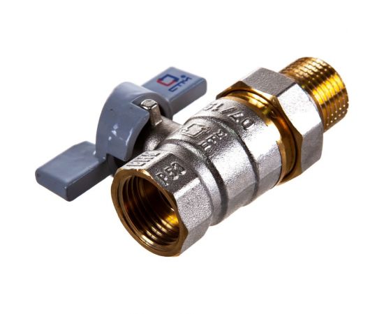 Шаровой кран СТМ СТАНДАРТ 1/2"", с накидной гайкой, бабочка CWAFM012 – изображение 3