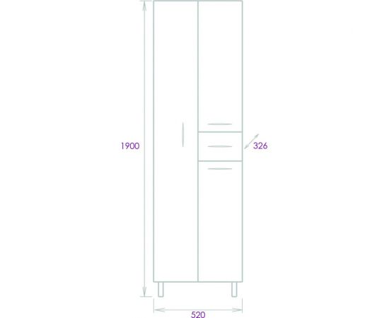 Пенал Onika МОДЕРН с корзиной левый 52.17 405206 – изображение 3