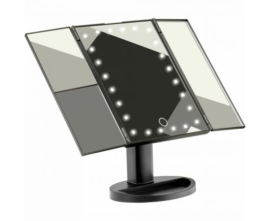 Настольное 3d зеркало с подсветкой и с увеличением BRADEX для макияжа, раскладное, 24 led лампы KZ 1267 – изображение 3