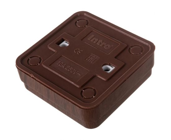 Одноклавишный выключатель Intro Quadro 2-102-10 с подсветкой, 10А-250В, IP20, открытая установка, венге, Б0053745 – изображение 4