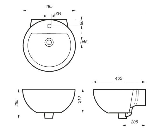 Умывальник SANITA ART LUXE SL400001 00000055447 ARTSLWB01 – изображение 10