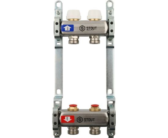 Коллектор из нержавеющей стали без расходомеров STOUT 2 выхода SMS 0922 000002 
