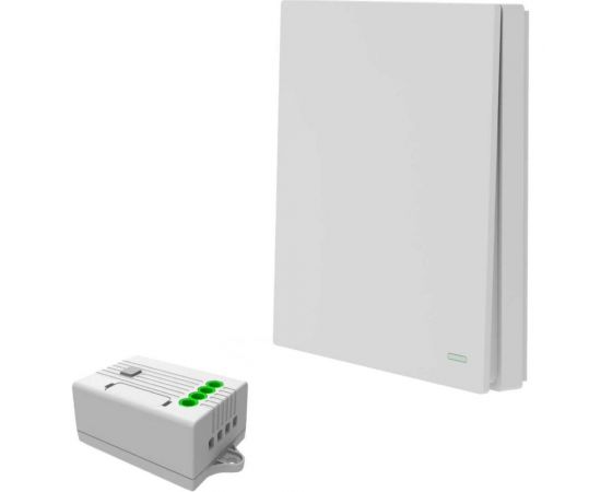 Умный беспроводной 1-клавишный выключатель GRITT Evolution белый комплект: 1 выключатель IP67, 1 реле 1000Вт 433 + WiFi с управлением со смартфона 14104 