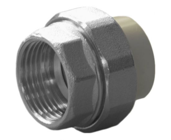 Разъемная муфта ПОЛИТЭК с внутр.рез. 25x1 PPR, серый 9801002501с 