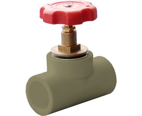 Вентиль ПОЛИТЭК 25 PPR, серый 9700000025с 