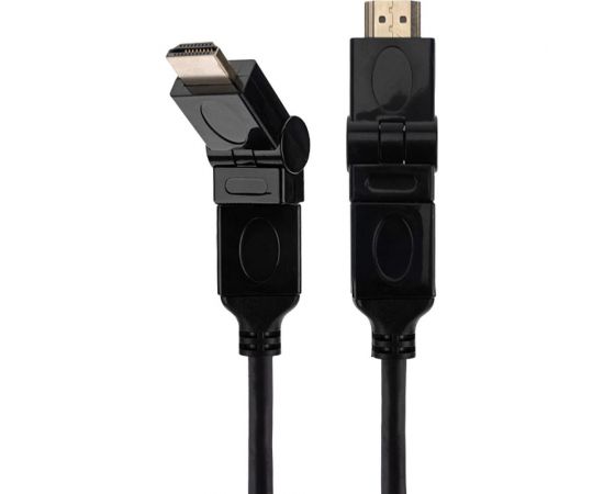 Кабель HDMI 1.4 REXANT Gold, 4К с фильтрами, штекер поворотный 360, 2 метра 17-6204-3 