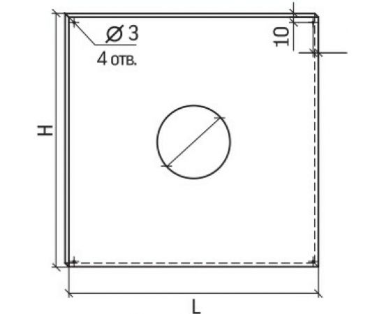 Универсальный потолочный лист ТЕПЛОВиСУХОВ ЛПУ-Р 500x500, D180-215 TS.KMP.LPU.0210.63446 – изображение 2