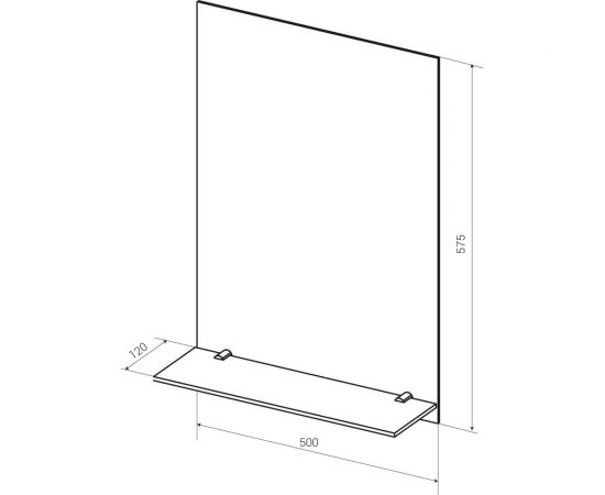 Зеркало 1Marka Уют 50 с полочкой У25369 – изображение 2