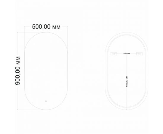 Зеркало с подсветкой и подогревом Art&Max Torino AM-Tor-500-900-DS-F-H – изображение 2