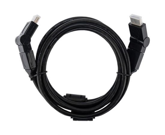 Кабель HDMI 1.4 REXANT Gold, 4К с фильтрами, штекер поворотный 360, 2 метра 17-6204-3 – изображение 3