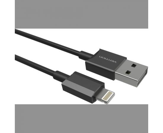 Кабель Vention USB 2.0 AM/Lightning 8M для iPad/iPhone, черный VAI-C02-B100 – изображение 3