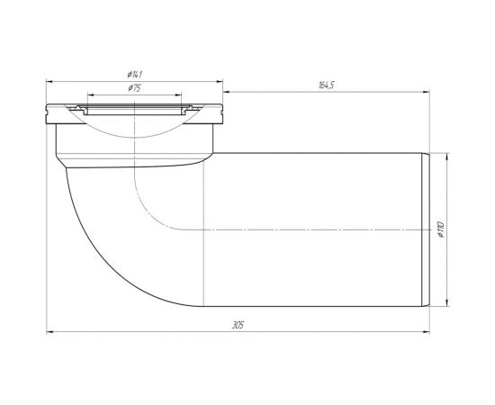 Фановая труба для унитаза АНИ Пласт 110 мм, 90 гр., пластиковая труба W9220 025-0160 – изображение 3