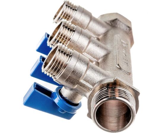 Коллектор СТМ 3 выхода, шаровой кран, наружная резьба, 3/4х1/2 C3MB3412 – изображение 3