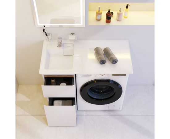 Напольная база под столешницу над стиральной машиной AM.PM X-Joy 40 см M85AFSX0402WG – изображение 3