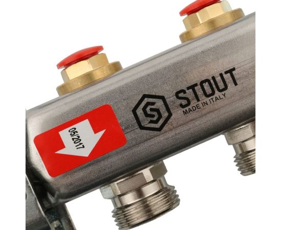 Коллектор из нержавеющей стали без расходомеров STOUT 2 выхода SMS 0922 000002 – изображение 4