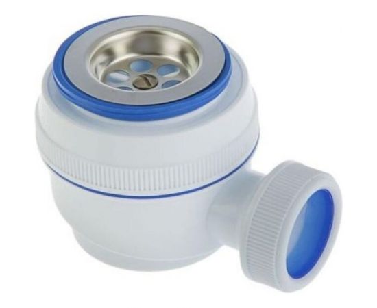 Сифон VIRPLAST МИНИ Элит 1.1/2 х40/50 с литым выпуском, нерж.чашкой 70мм и гибкой трубой 100311 – изображение 4