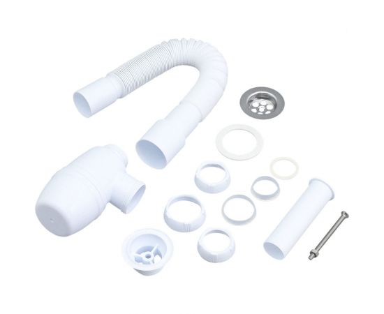 Сифон для раковины Wirquin Минор с выпуском и гибким соединением 30987140 – изображение 5