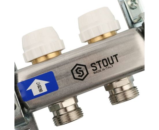 Коллектор из нержавеющей стали без расходомеров STOUT 2 выхода SMS 0922 000002 – изображение 5
