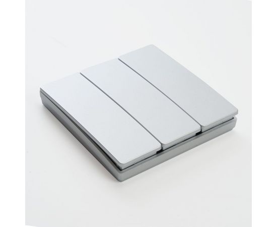 Трехклавишный беспроводной выключатель FERON TM83 230V, 500W, серебро 41721 – изображение 6