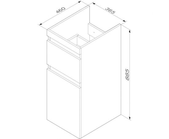 Напольная база под столешницу над стиральной машиной AM.PM X-Joy 40 см M85AFSX0402WG – изображение 7