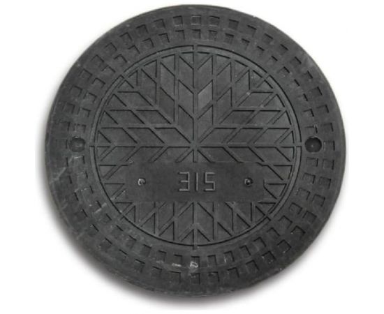 Люк Агросток полимерно-композитный 1,5т (A15) для колодца 315 П (черный) 23784 