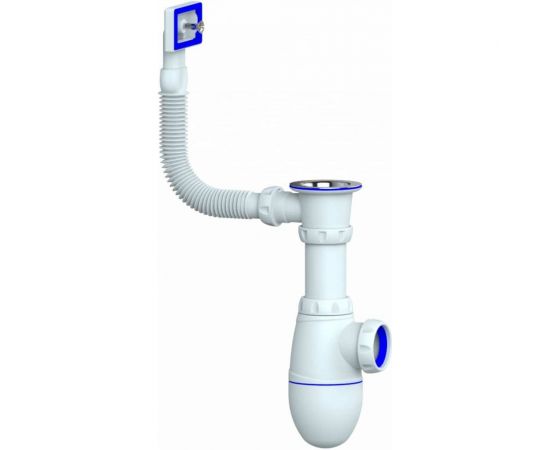 Сифон Unicorn B420 1 1/2х40 с прямоугольным переливом 534489 