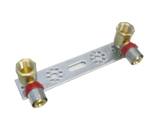 Водорозетка TIEMME пресс-В двойная, на планке с вертикальной подводкой, 16x1/2"" 1650024 