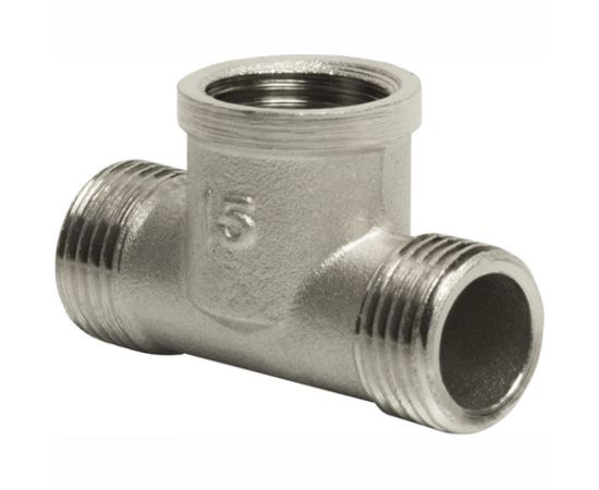 Тройник VRT 1/2, наружная/внутренняя/наружная, никель -1946-151515 503061 – изображение 2
