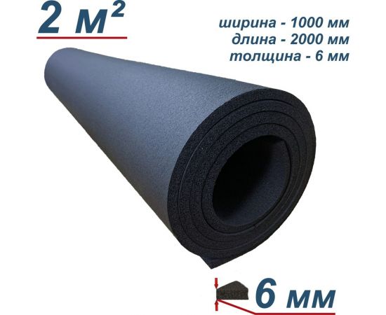 Теплоизоляционный рулон РУ-ФЛЕКС СТ 06x1000-2 2 м2 7953-2 – изображение 2