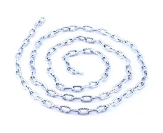 Цепь Стройбат DIN 766, короткое звено, 4 мм, белый цинк, 3 м 261690 – изображение 3