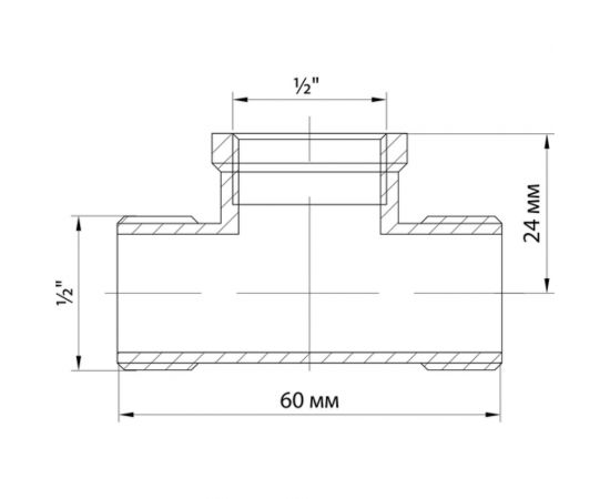 Тройник VRT 1/2, наружная/внутренняя/наружная, никель -1946-151515 503061 – изображение 5