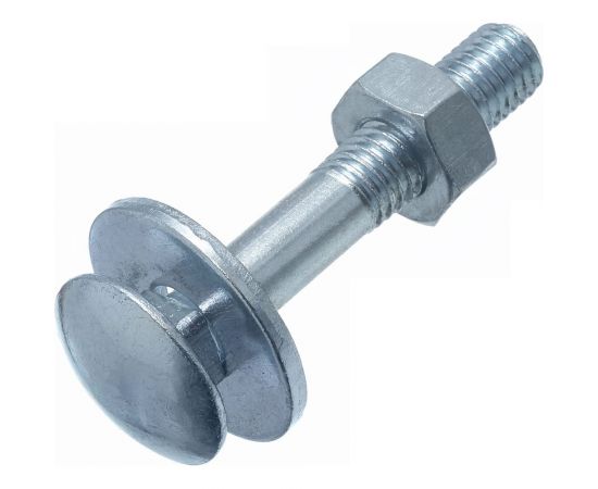 Болт Стройметиз М8х30 DIN 603 с гайкой DIN 934 и шайбой DIN 9021, цинк уп. 4 шт. 3180131 