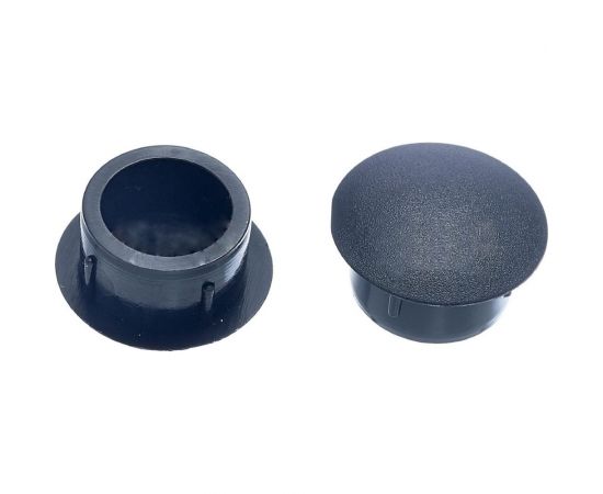 Мебельная заглушка Стройметиз черная, D14 мм, уп. 20 шт. 5040021 