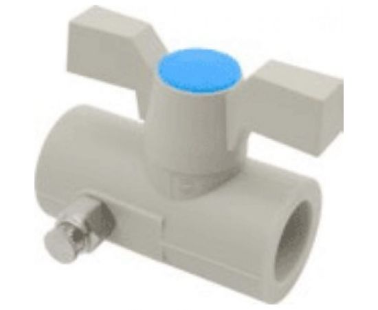 Шаровый вентиль FV-PLAST пластиковый с выпускным клапаном 20 мм, 60 10 302020 