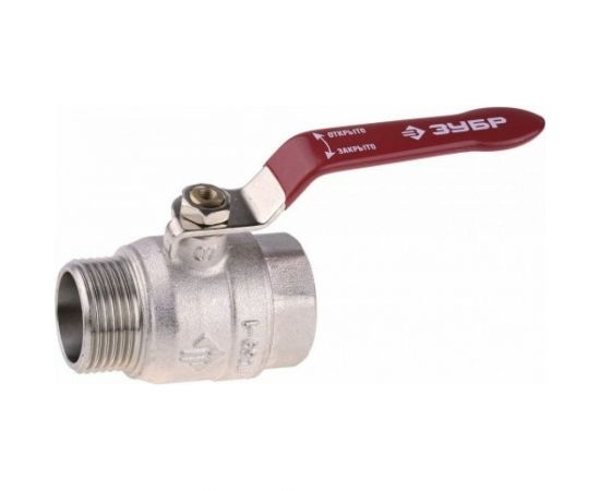 Шаровой полнопроходной кран для трубопровода Зубр 1" 51351-N-1 