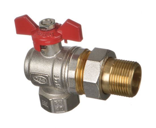 Шаровой кран Terma RED 3/4 угловой с американка 26154 – изображение 2