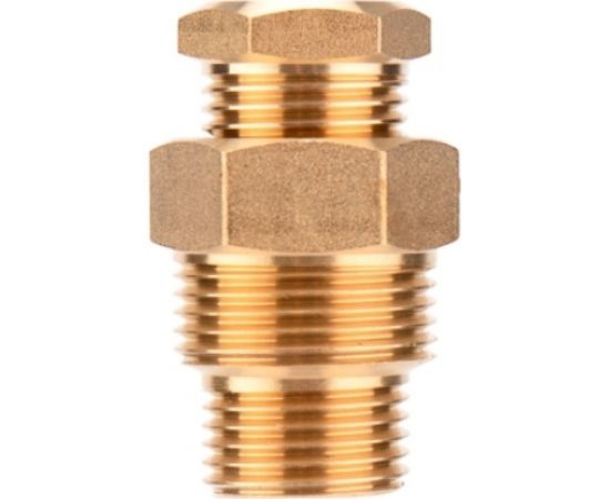 Сальник для ввода кабеля в трубу REXANT с двойной резьбой 1/2 и 3/4, никелированная латунь 51-0610-4 – изображение 3