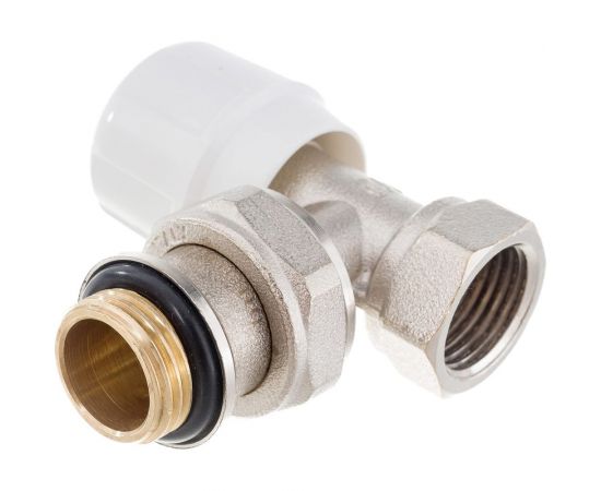 Ручной угловой вентиль быстрого монтажа ВН 1/2 никелированный с разъёмным соединением Uni-Fitt 156N2000 – изображение 3